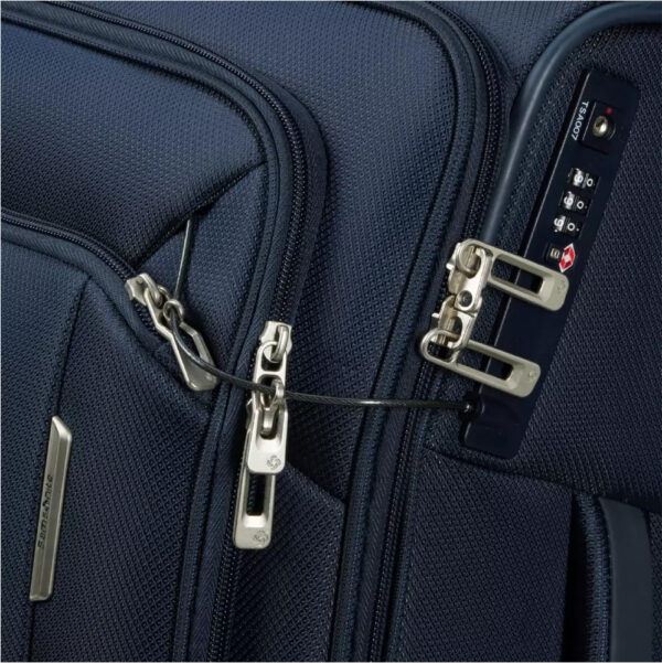 ⁦מזוודת טרולי קלת משקל Samsonite SPARK כחול כהה פרמיום כולל נעילה כללית⁩ – תמונה ⁦4⁩