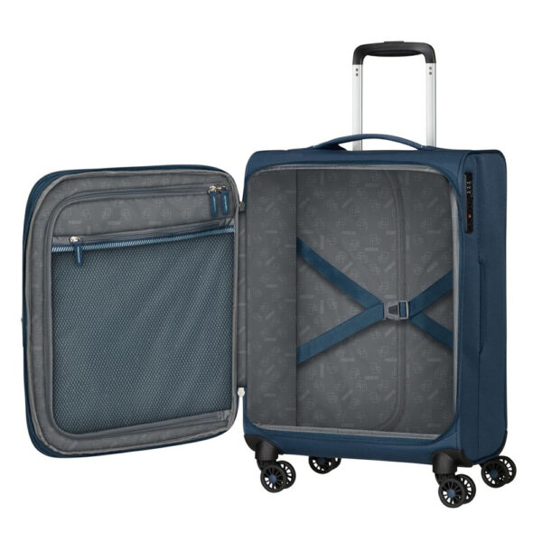 ⁦מזוודת טרולי מתרחבת מבית American Tourister דגם AeroSpin MH631001.⁩ – תמונה ⁦5⁩