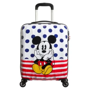 American Tourister Wavebreaker Disney - טרולי מיקי מאוס - Mickey Blue Dots